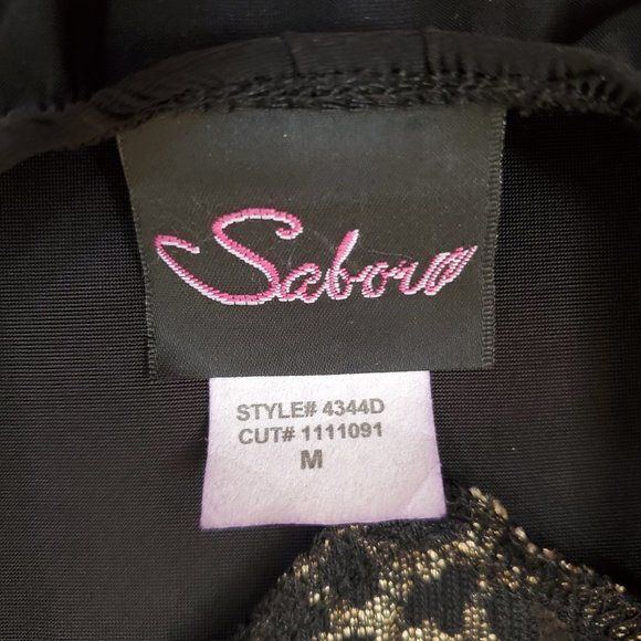 Saboro Black Dress with Leopard Print Design - Picture 7 of 7